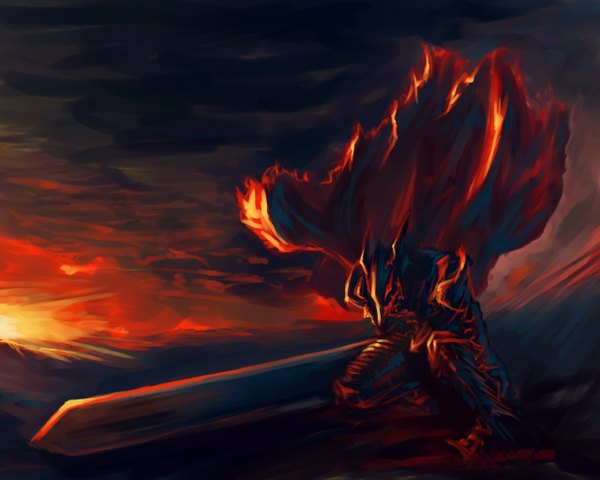 Anime picture 1280x1024 with berserk guts mubouou aasaa tagme