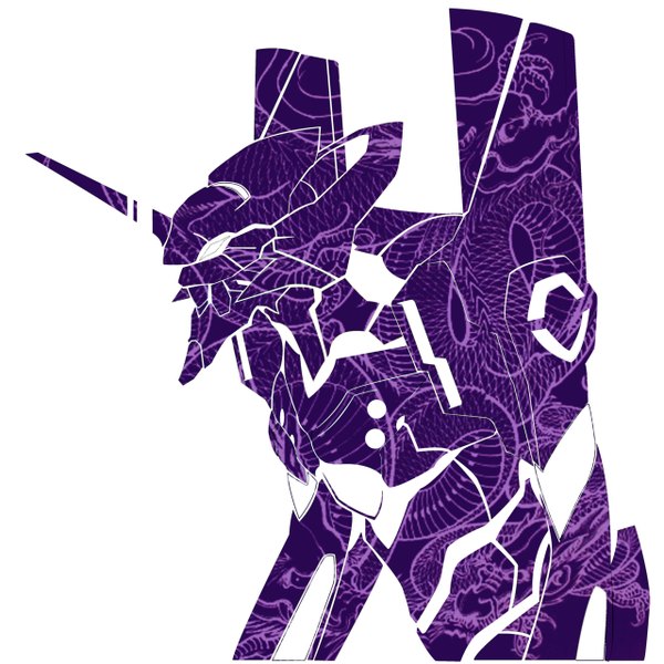 Anime picture 1280x1280 with neon genesis evangelion rebuild of evangelion evangelion: 2.0 you can (not) advance gainax eva 01 simple background white background mecha