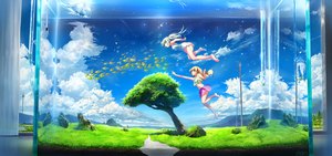 Anime picture 1400x660