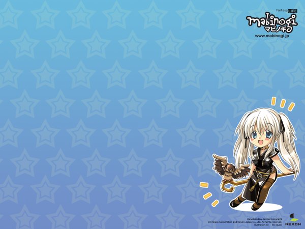 Anime picture 1280x960 with mabinogi nao (mabinogi) blue background tagme