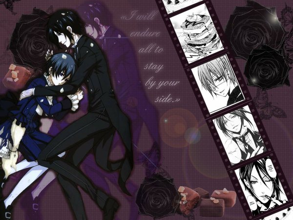 Anime picture 1024x768 with kuroshitsuji a-1 pictures sebastian michaelis ciel phantomhive short hair blue eyes black hair red eyes lying multiple boys butler boy gloves shorts 2 boys suit