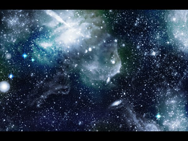 Anime picture 1024x768 with original yagami kentou night wallpaper no people space star (stars) planet galaxy
