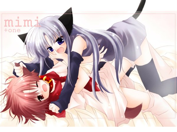 Anime picture 1600x1200 with animal ears cat girl girl tagme