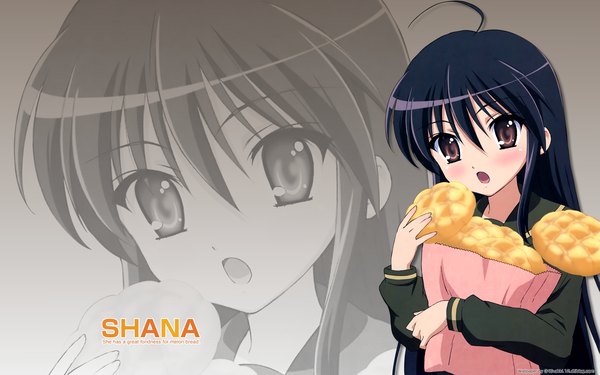 Anime picture 1920x1200 with shakugan no shana j.c. staff shana highres wide image zoom layer bread melon bread