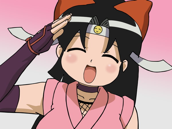 Anime picture 1600x1200 with ninin ga shinobuden shinobu (ninin ga shinobuden) vector salute ninja