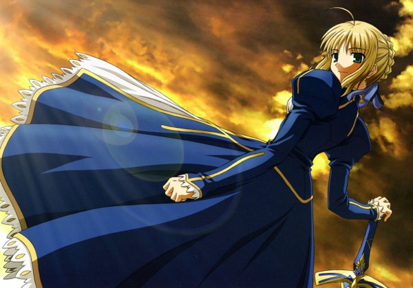 Anime picture 2500x1748 with fate (series) fate/stay night studio deen type-moon artoria pendragon (all) saber highres