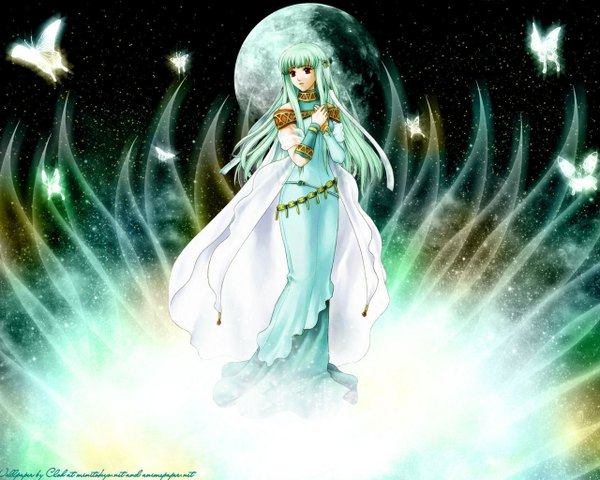 Anime picture 1280x1024 with girl moon tagme
