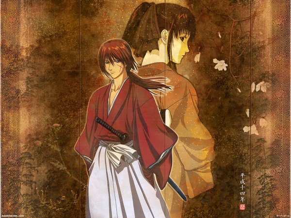 Anime picture 1600x1200 with rurouni kenshin himura kenshin kamiya kaoru tagme
