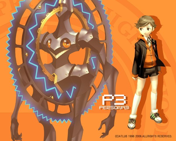 Anime picture 1280x1024 with persona 3 amada ken orange background tagme