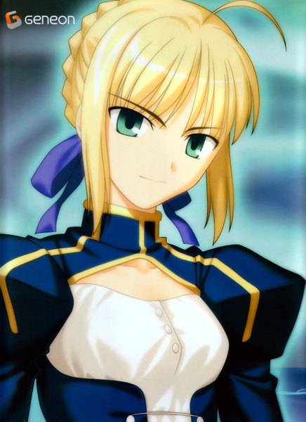 Anime picture 1818x2500 with fate (series) fate/stay night studio deen type-moon artoria pendragon (all) saber takeuchi takashi tall image highres official art