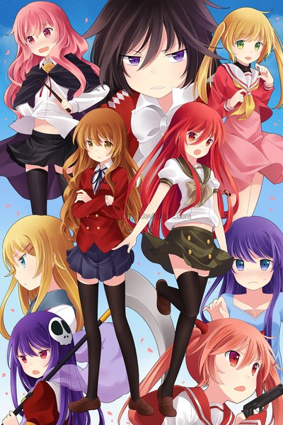 Anime picture 700x1050 with ore no imouto ga konna ni kawaii wake ga nai shakugan no shana toradora zero no tsukaima pandora hearts kami nomi zo shiru sekai hidan no aria original j.c. staff xebec kousaka kirino shana aisaka taiga louise francoise le blanc de la valliere sanzenin nagi alice (pandora hearts) kanzaki h aria haqua du lot herminium mizuki (hitsukuya) hitsukuya