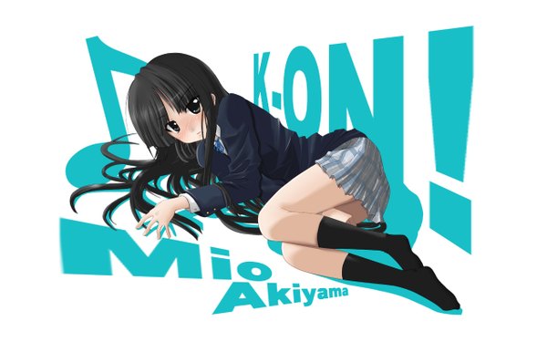 Anime picture 1280x800 with k-on! kyoto animation akiyama mio wide image white background