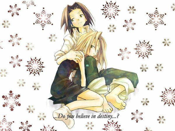 Anime picture 1024x768 with shaman king xebec snowing tagme