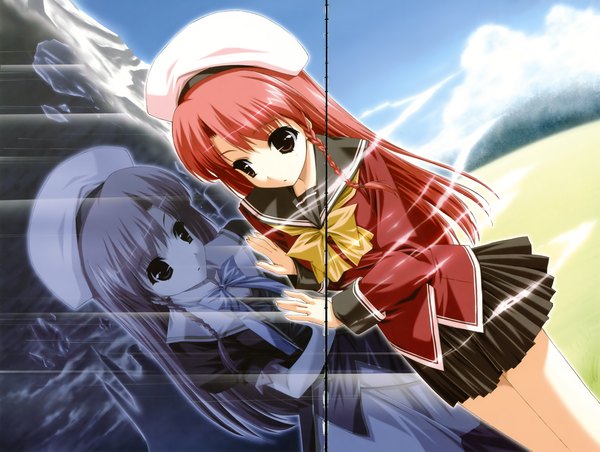 Anime picture 5117x3856 with boy meets girl (game) shintarou highres scan crease gap fixme serafuku