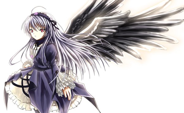 Anime picture 1600x984 with rozen maiden suigintou wide image tagme