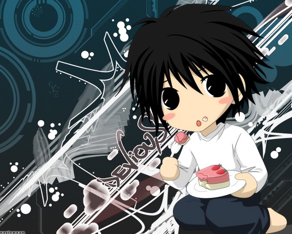 Anime picture 1280x1024 with death note madhouse l (death note) tagme