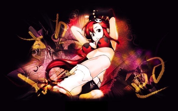 Anime picture 1280x800 with tengen toppa gurren lagann gainax yoko littner wide image