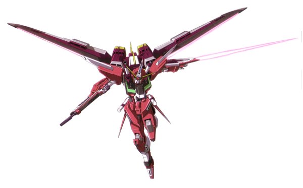 Anime picture 5270x3278 with mobile suit gundam gundam seed destiny sunrise (studio) justice (gundam) highres simple background wide image white background absurdres mecha