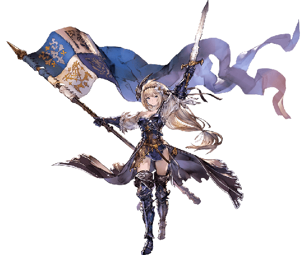 Anime picture 960x800 with granblue fantasy jeanne d'arc (granblue fantasy) minaba hideo single looking at viewer fringe blue eyes light erotic blonde hair purple eyes bare shoulders full body very long hair arm up wind official art midriff outstretched arm transparent background walking