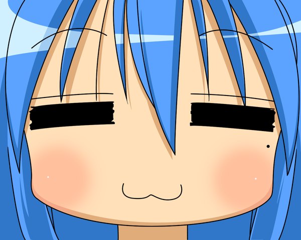 Anime picture 1280x1024 with lucky star kyoto animation izumi konata close-up vector girl