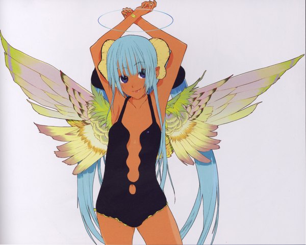 Anime picture 2112x1694 with okama highres wings tagme