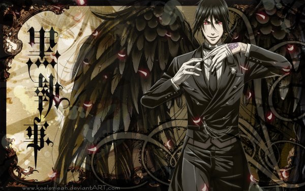 Anime picture 1280x800 with kuroshitsuji a-1 pictures wide image boy wings