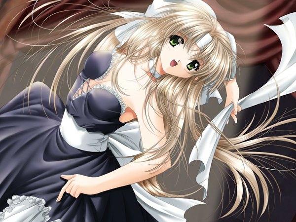 Anime picture 1024x768 with my fair angel (game) maive (my fair angel) blonde hair green eyes game cg girl