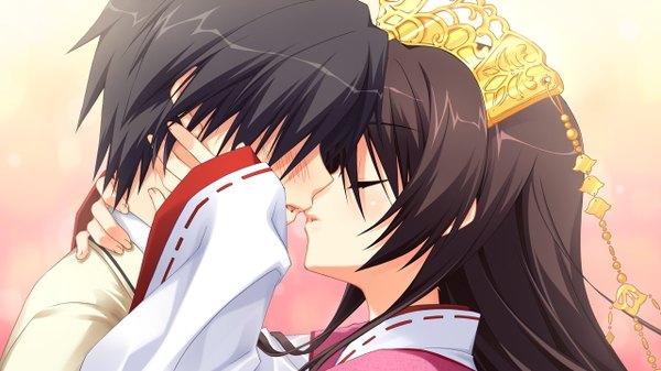 Anime picture 1280x720 with tenshinranman unohana no sakuyahime blush wide image