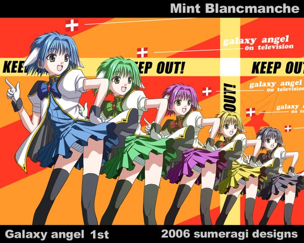 Anime picture 1280x1024 with galaxy angel madhouse mint blancmanche blue hair tagme