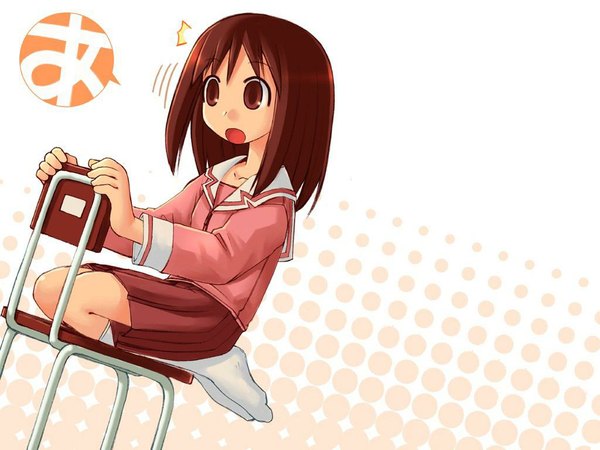 Anime picture 1024x768 with azumanga daioh j.c. staff kasuga ayumu girl tagme