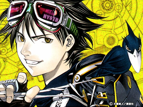 Anime picture 1024x768 with air gear toei animation minami itsuki yellow background tagme