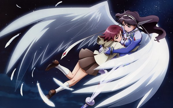 Anime picture 1920x1200 with mai-otome sunrise (studio) rena sayers highres wide image wings mai otome sifr sifr fran