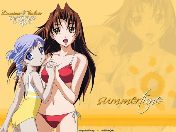Anime picture 1024x768 with kiddy grade gonzo eclair (kiddy grade) lumiere gotoh keiji summer