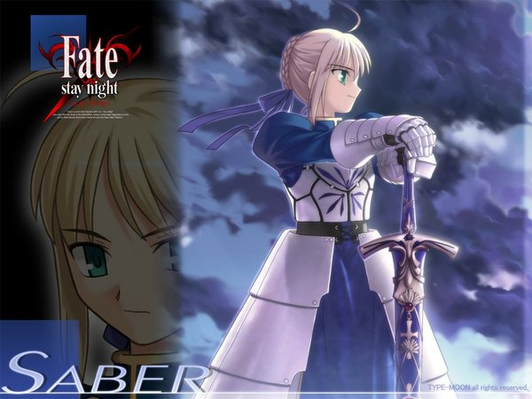 Anime picture 1024x768 with fate (series) fate/stay night studio deen type-moon artoria pendragon (all) saber girl