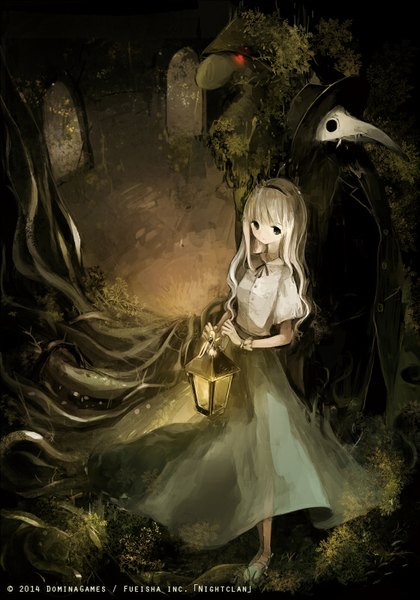 Anime picture 560x800 with original asahiro tall image looking at viewer fringe blonde hair red eyes standing sitting bent knee (knees) wind black eyes inscription night bare legs short sleeves hands behind back pale skin fantasy insect wings