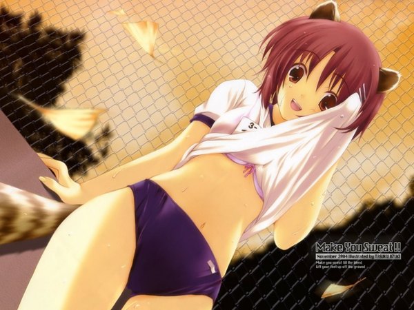 Anime picture 1280x960 with iizuki tasuku light erotic jpeg artifacts uniform gym uniform buruma
