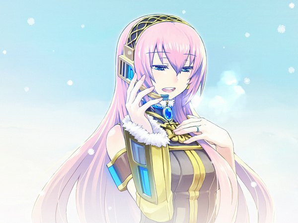 Anime picture 1024x768 with vocaloid megurine luka chanu00d7co girl tagme