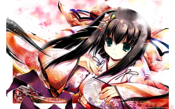 Anime picture 2560x1600 with nagomi highres wide image japanese clothes wallpaper kimono