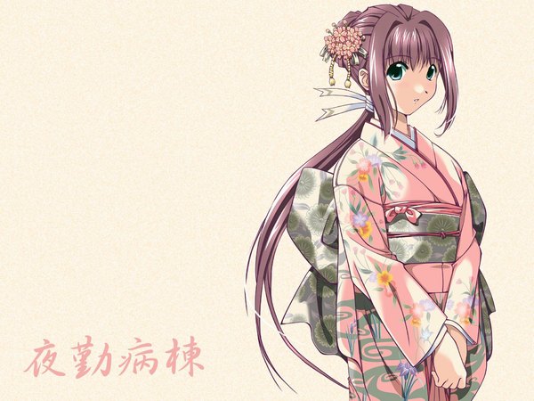 Anime picture 1024x768 with yakin byoutou nanase ren japanese clothes wallpaper kimono