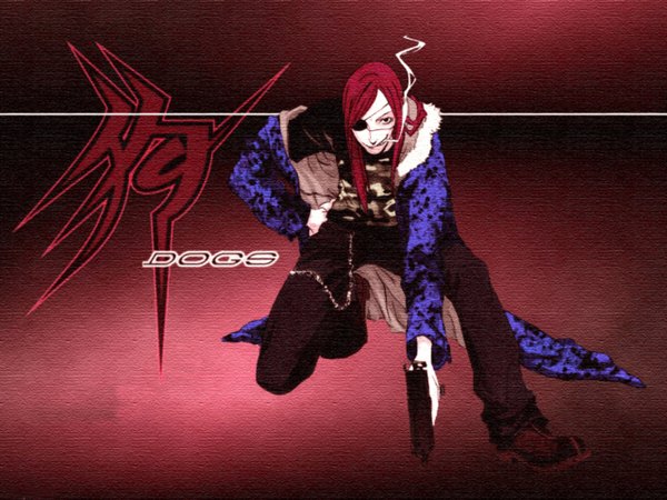 Anime picture 1280x960 with dogs: bullets & carnage david production badou nails miwa shirow official art gun eyepatch cigarette