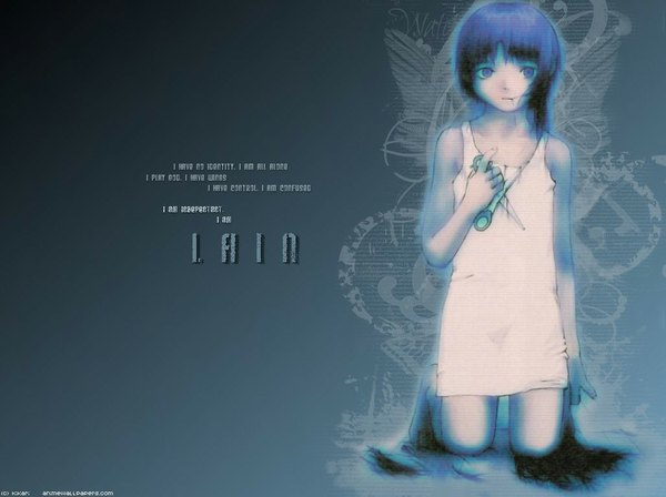Anime picture 1027x768 with serial experiments lain iwakura lain tagme