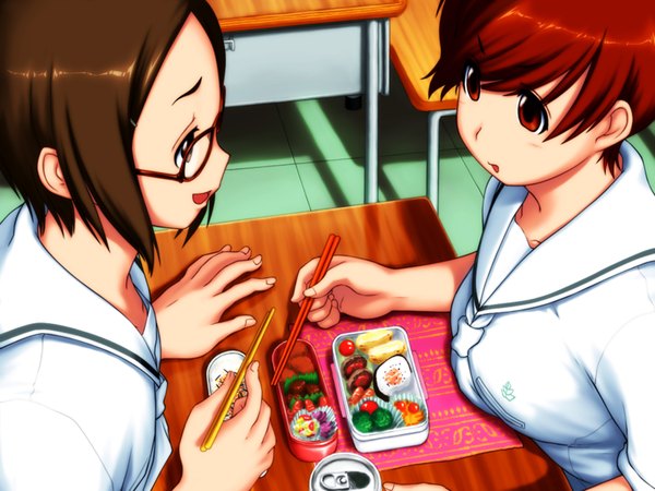Anime picture 1600x1200 with food tagme realize