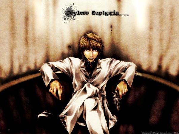 Anime picture 1600x1200 with saiyuki genjou sanzou smoking gun suit