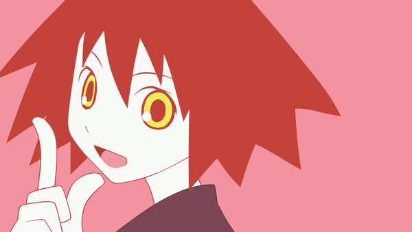 Anime picture 3000x1695 with sayonara zetsubou sensei shaft (studio) sekiutsu tarou highres wide image red background