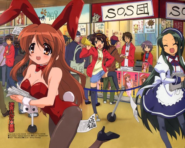 Anime picture 4819x3867 with suzumiya haruhi no yuutsu kyoto animation suzumiya haruhi asahina mikuru highres bunny girl girl bunnysuit
