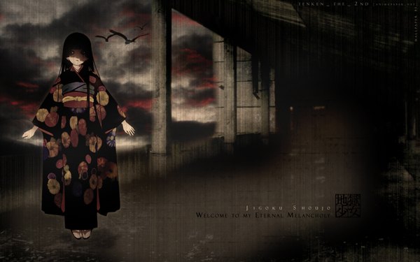 Anime picture 1440x900 with hell girl studio deen enma ai wide image