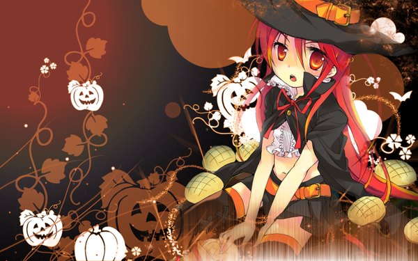 Anime picture 1440x900 with shakugan no shana j.c. staff shana wide image halloween