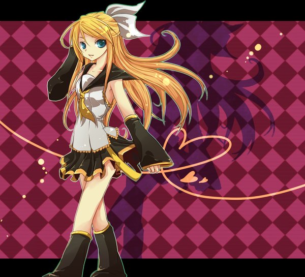 Anime picture 1500x1363 with vocaloid kagamine rin hatsu (artist) girl tagme