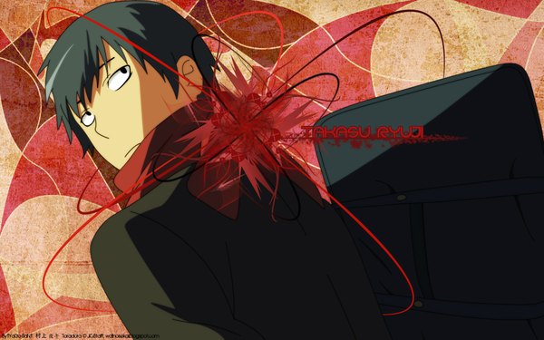 Anime picture 1920x1200 with toradora j.c. staff takasu ryuuji highres wide image red background