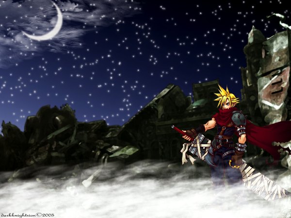 Anime picture 1024x768 with kingdom hearts final fantasy final fantasy vii square enix cloud strife